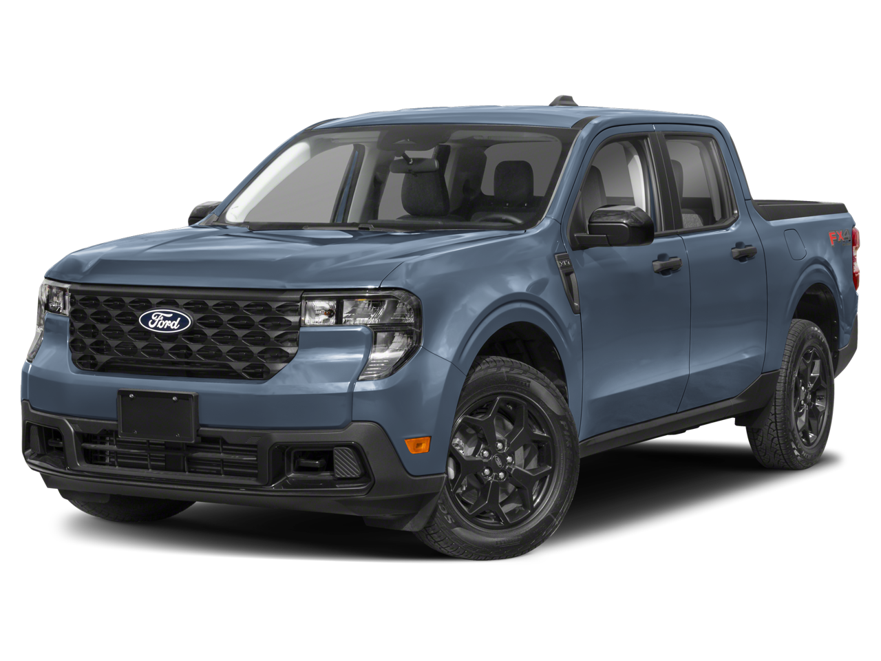 2025 Ford Maverick XLT in Blue — front three-quarter view