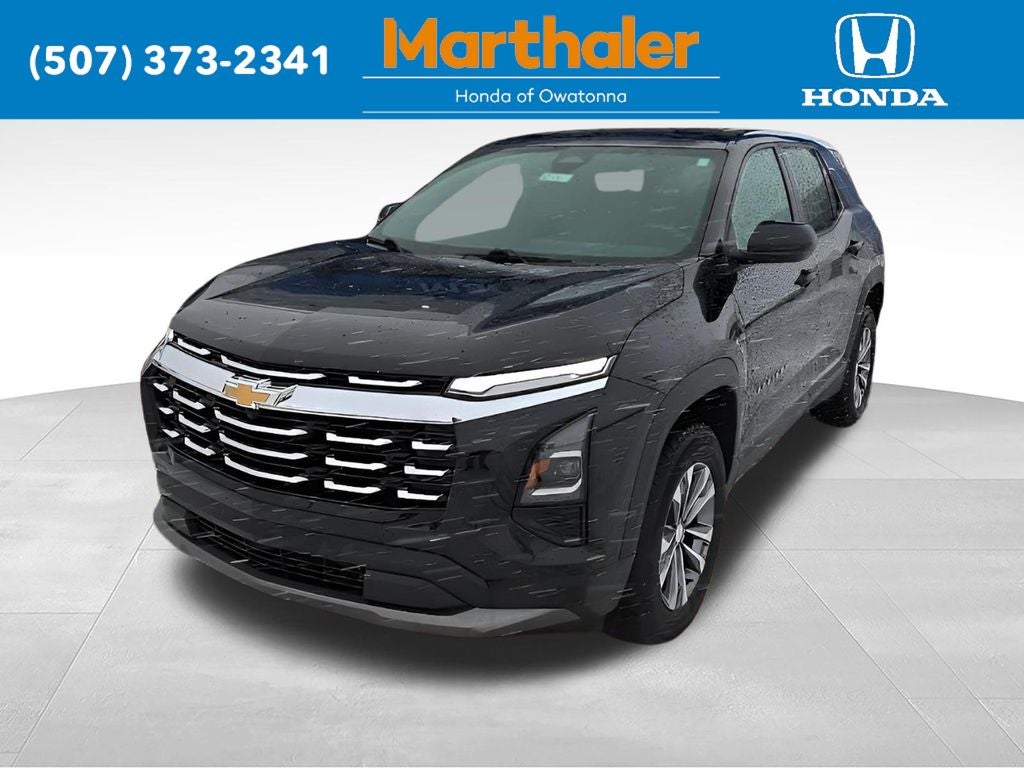 2025 Chevrolet Equinox LT in Mosaic Black Metallic — front three-quarter view